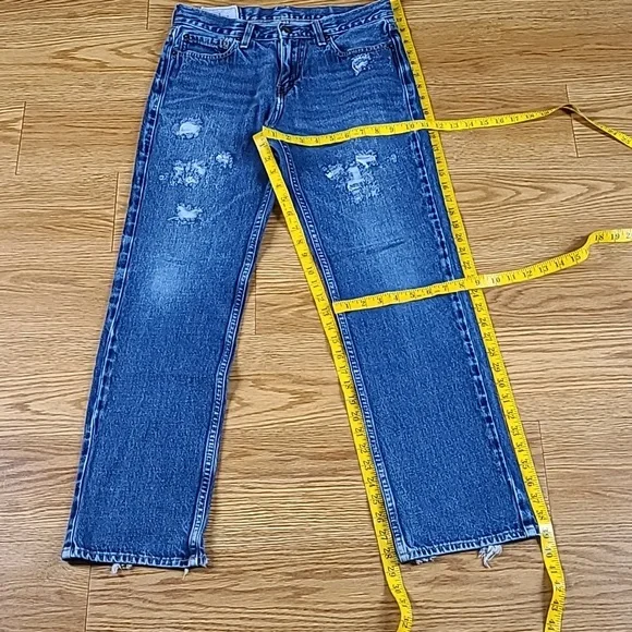 HOLLISTER VINTAGE CLASSIC STRAIGHT MEN'S DISTRESSED DENIM BLUE 30x28 FADE JEAN. - Picture 1 of 8